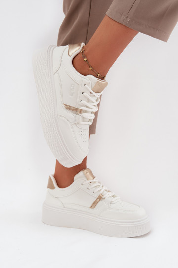 Damskie Sneakersy Na Platformie Big Star SS274359 Białe
