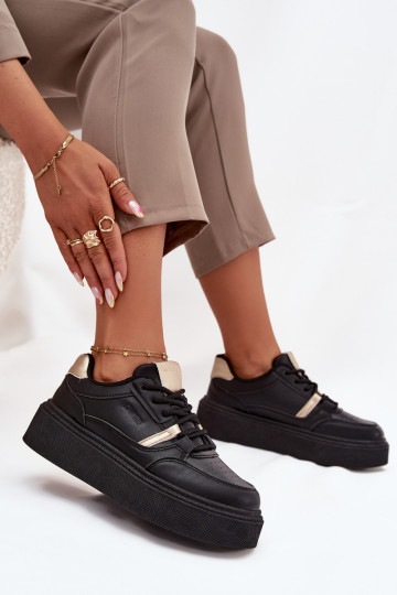 Womens Platform Sneakers Big Star SS274360 Black