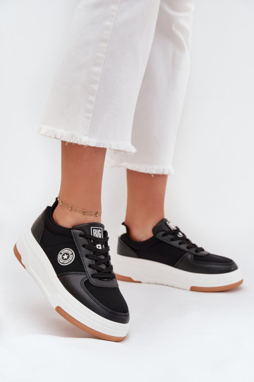 Sneakersy Damskie Na Platformie Big Star RR274573 HI-POLY SYSTEM Czarne 2