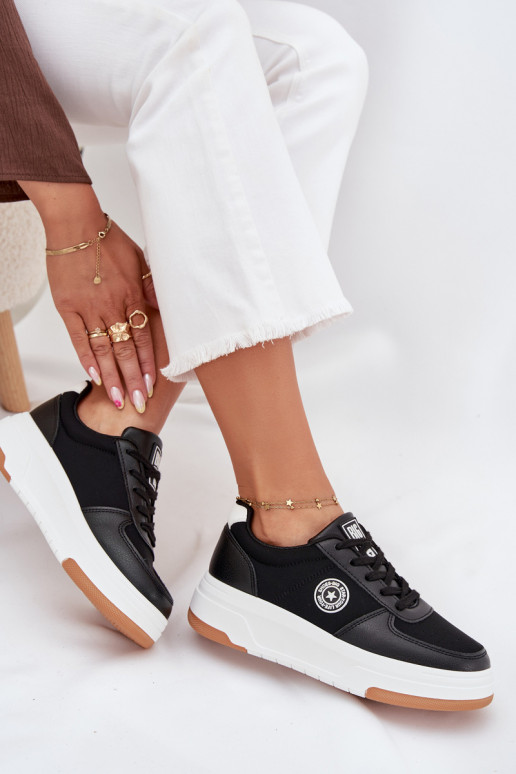 Women's Platform Sneakers Big Star RR274573 HI-POLY SYSTEM Black