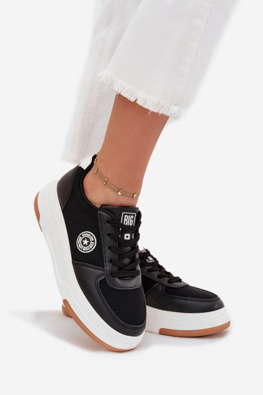 Women's Platform Sneakers Big Star RR274573 HI-POLY SYSTEM Black