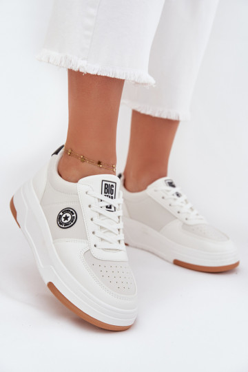 Sneakersy Damskie Na Platformie Big Star RR274572 HI-POLY SYSTEM Białe 2
