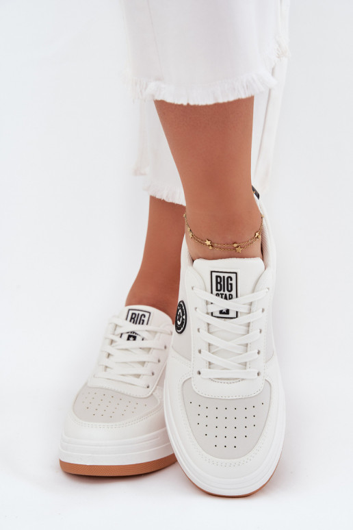 Women's Platform Sneakers Big Star RR274572 HI-POLY SYSTEM White