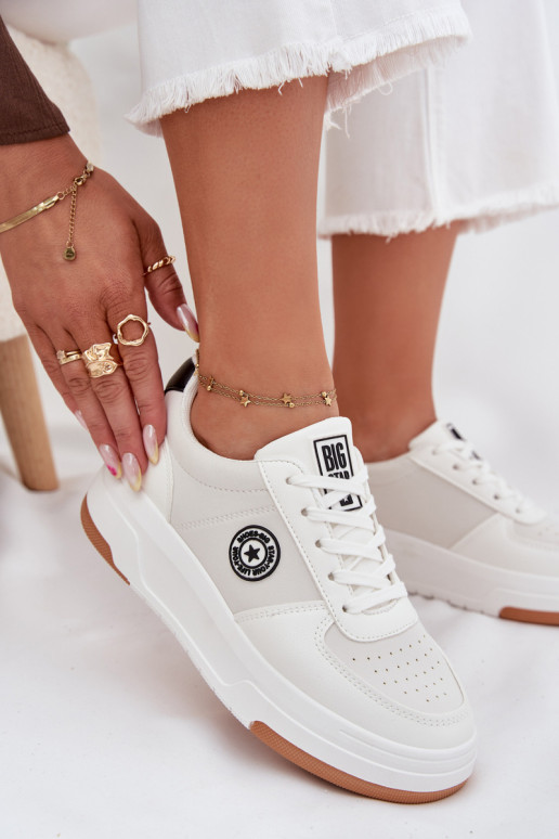 Women's Platform Sneakers Big Star RR274572 HI-POLY SYSTEM White