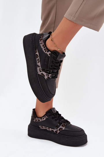 Womens Platform Sneakers Big Star SS274358 Panther Black