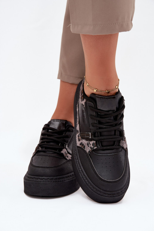 Womens Platform Sneakers Big Star SS274358 Panther Black Womens Platform Sneakers Big Star SS274358 Panther Black