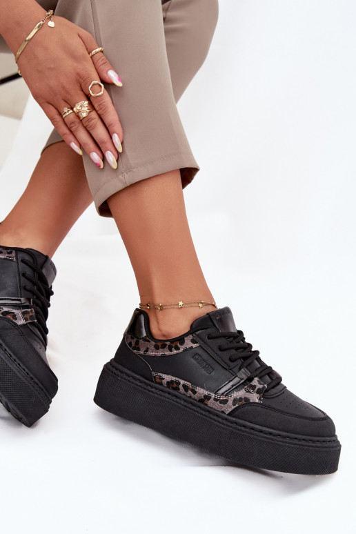 Womens Platform Sneakers Big Star SS274358 Panther Black Womens Platform Sneakers Big Star SS274358 Panther Black