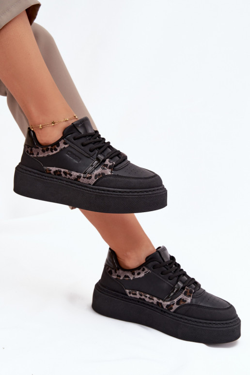 Womens Platform Sneakers Big Star SS274358 Panther Black Womens Platform Sneakers Big Star SS274358 Panther Black