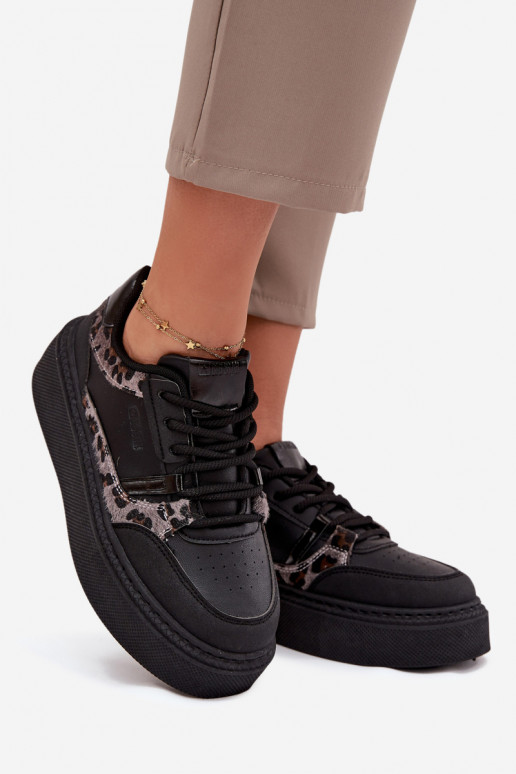 Womens Platform Sneakers Big Star SS274358 Panther Black Womens Platform Sneakers Big Star SS274358 Panther Black