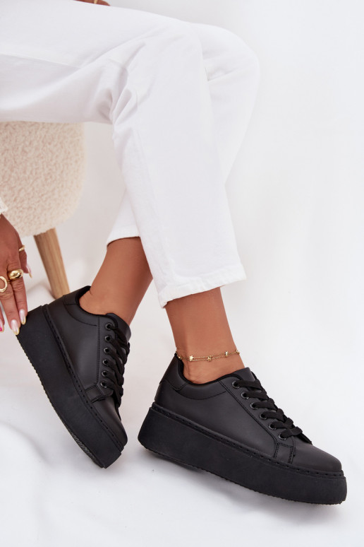 Women's Sneakers On Platform Black Sallira Women's Sneakers On Platform Black Sallira