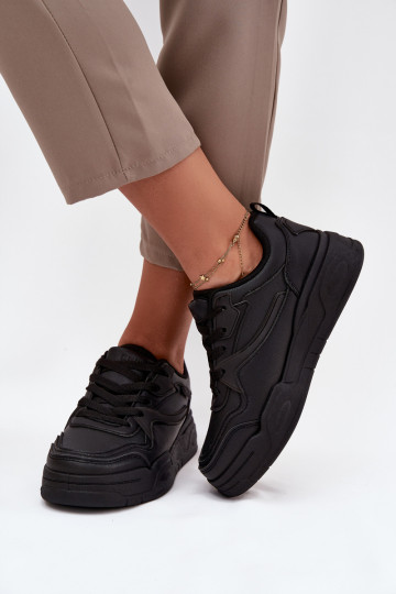Sneakersy Damskie Na Platformie Big Star SS274589 HI-POLY SYSTEM Czarne