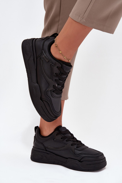 Women's Platform Sneakers Big Star SS274589 HI-POLY SYSTEM Black