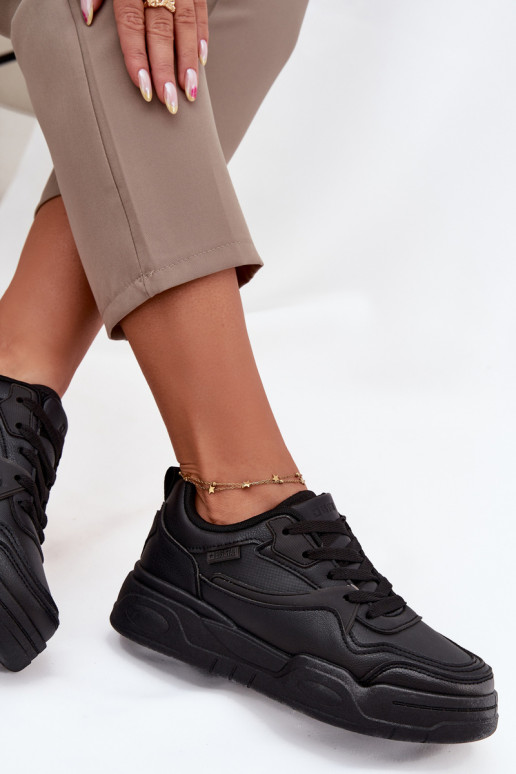 Women's Platform Sneakers Big Star SS274589 HI-POLY SYSTEM Black