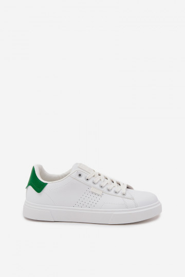 Trampki Sneakersy MęskiewithEko Skóry Big Star OO174116 Biało-Zielone 2