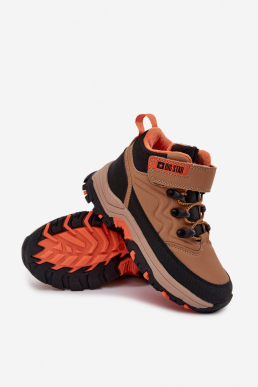 Children's snow boots with velcro Big Star SS374012 Brown