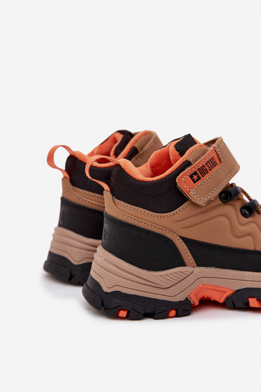 Children's snow boots with velcro Big Star SS374012 Brown