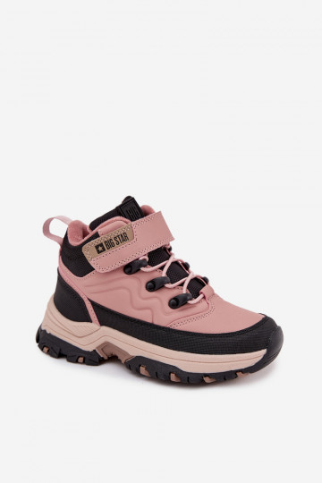 Children's snow boots with Velcro Big Star SS374011 Pink
