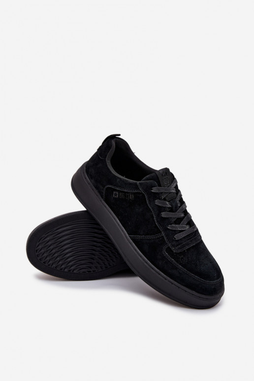 Men's Platform Sneakers Suede Big Star OO174012 Black