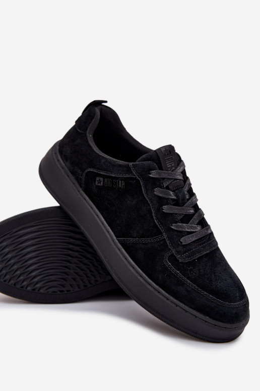 Men's Platform Sneakers Suede Big Star OO174012 Black