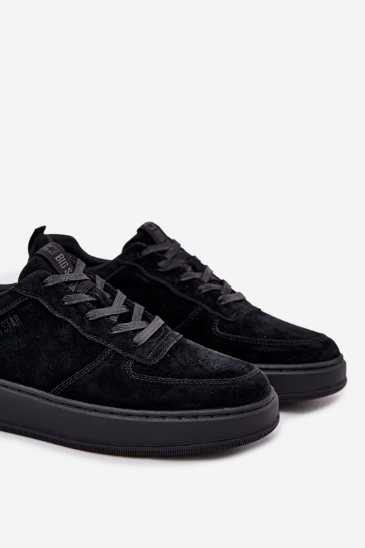 Men's Platform Sneakers Suede Big Star OO174012 Black
