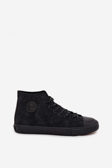 Men's Insulated Sneakers Made Of Eco Leather Big Star OO174247 HI-POLY SYSTEM Black 2