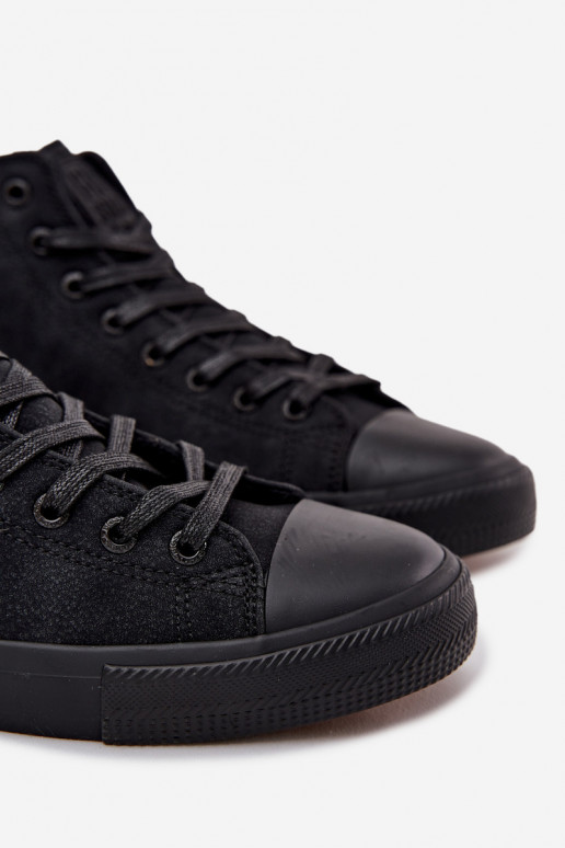 Men's Insulated Sneakers Made Of Eco Leather Big Star OO174247 HI-POLY SYSTEM Black