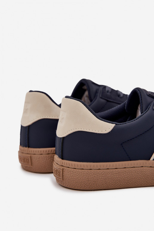 Niskie Sneakersy Męskie Big Star SS174079 Granatowe