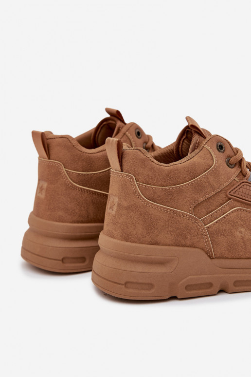 Sneakersy Męskie Big Star SS174281 HI-POLY SYSTEM Jasnobrązowe