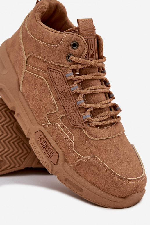 Sneakersy Męskie Big Star SS174281 HI-POLY SYSTEM Jasnobrązowe