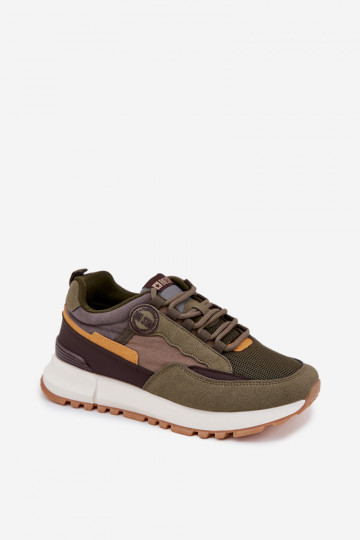 Men's Sports Shoes Sneakers Big Star RR174280 HI-POLY SYSTEM Dark Green