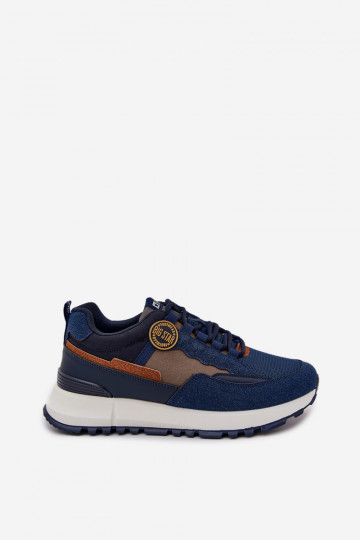 Buty Sportowe Sneakersy Męskie Big Star RR174279 HI-POLY SYSTEM Granatowe 2