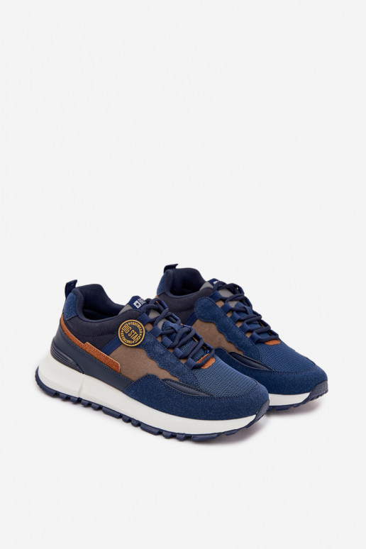 Men's Sports Shoes Sneakers Big Star RR174279 HI-POLY SYSTEM Navy Blue