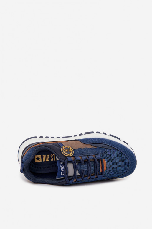 Men's Sports Shoes Sneakers Big Star RR174279 HI-POLY SYSTEM Navy Blue