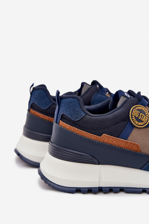 Men's Sports Shoes Sneakers Big Star RR174279 HI-POLY SYSTEM Navy Blue