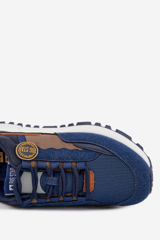 Men's Sports Shoes Sneakers Big Star RR174279 HI-POLY SYSTEM Navy Blue