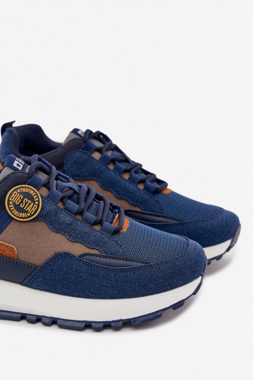 Men's Sports Shoes Sneakers Big Star RR174279 HI-POLY SYSTEM Navy Blue