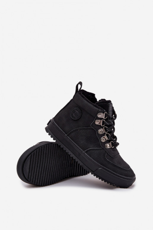 Buty Trekkingowe Trapery Dziecięce Ocieplane Big Star SS374075 Czarne