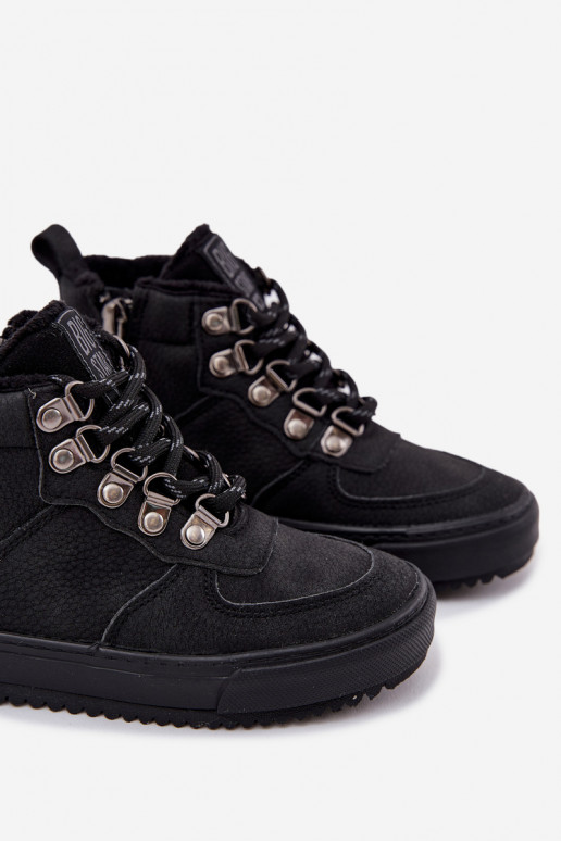 Buty Trekkingowe Trapery Dziecięce Ocieplane Big Star SS374075 Czarne
