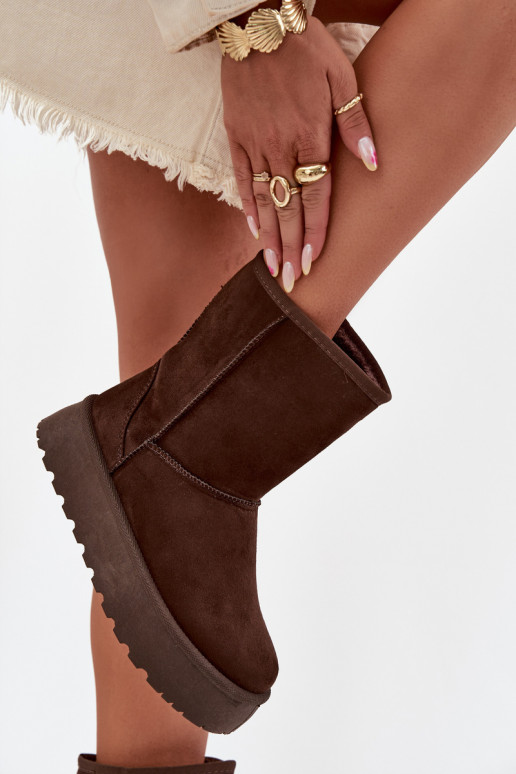 Ladies Insulated Snow Boots With Fur Chocolate Abrams Ladies Insulated Snow Boots With Fur Chocolate Abrams