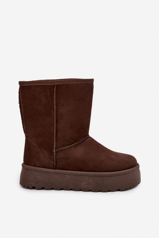 Ladies Insulated Snow Boots With Fur Chocolate Abrams Ladies Insulated Snow Boots With Fur Chocolate Abrams