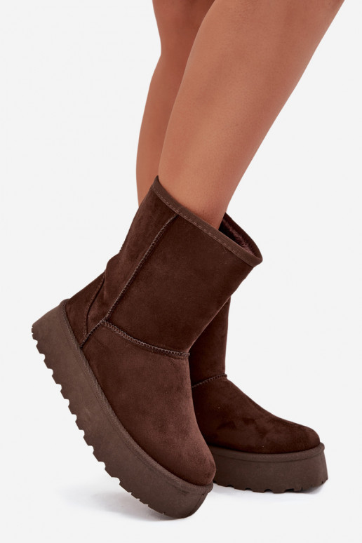 Ladies Insulated Snow Boots With Fur Chocolate Abrams Ladies Insulated Snow Boots With Fur Chocolate Abrams