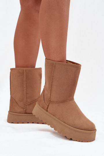 Women's Insulated Snow Boots with Fur Camel Abrams 2