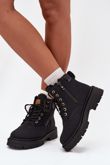 Ladies Insulated Boots With Zipper Black Tharika 2