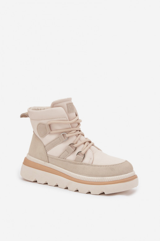 Women's Ankle Boots Platform Light Beige Liorae Women's Ankle Boots Platform Light Beige Liorae