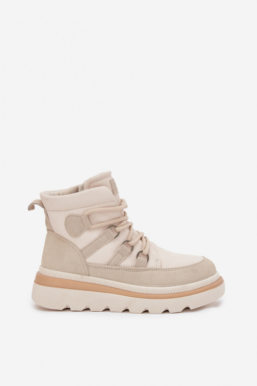 Women's Ankle Boots Platform Light Beige Liorae Women's Ankle Boots Platform Light Beige Liorae