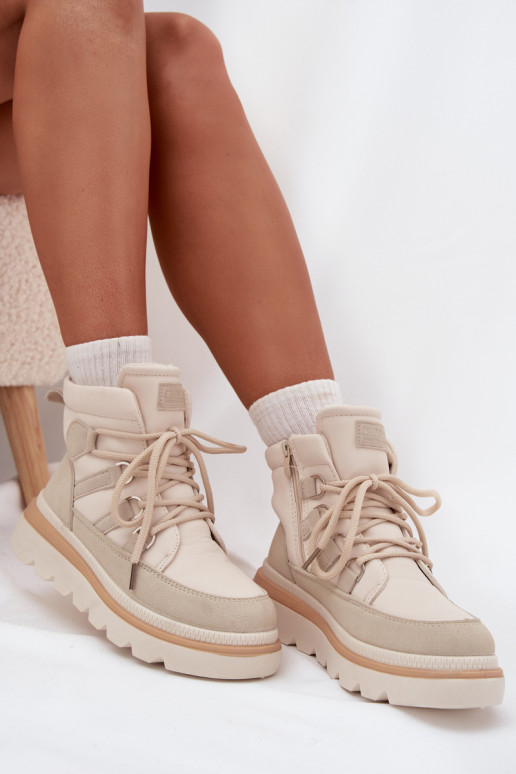 Women's Ankle Boots Platform Light Beige Liorae Women's Ankle Boots Platform Light Beige Liorae