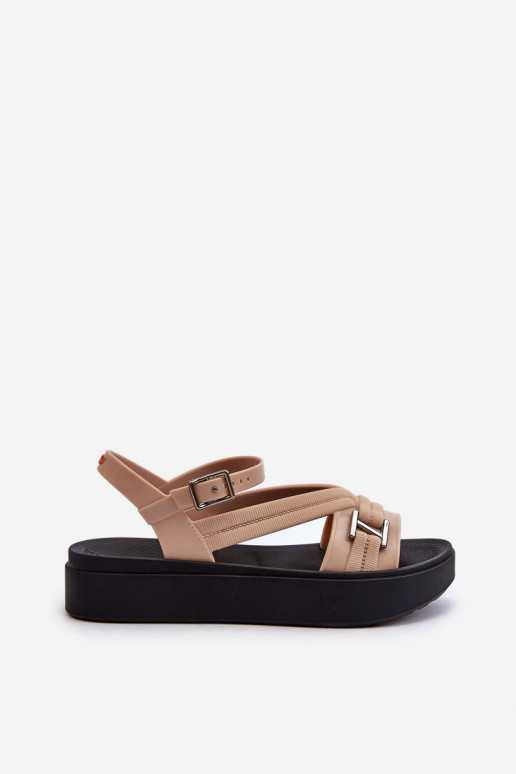 Fragrant Women's Platform Sandals ZAXY LL285063 Beige