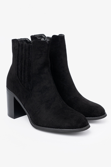 of suede ankle boots black