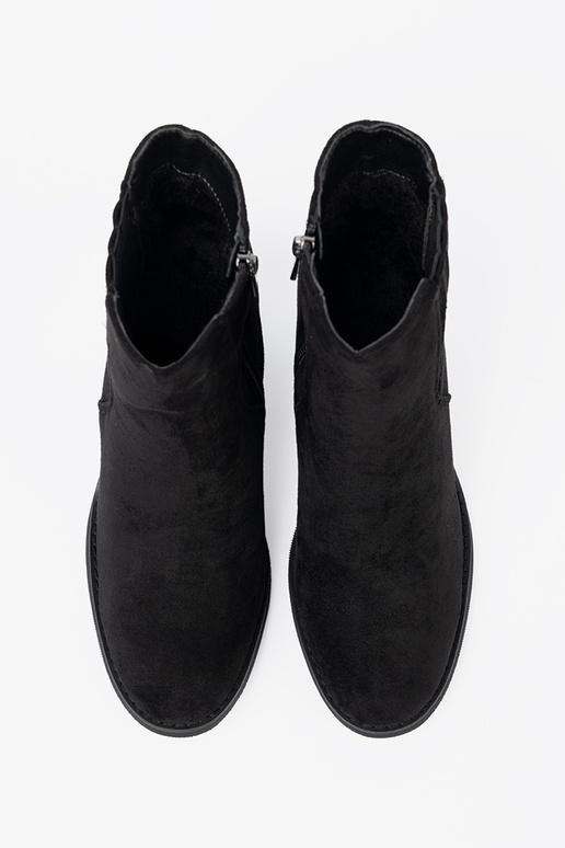 of suede ankle boots black