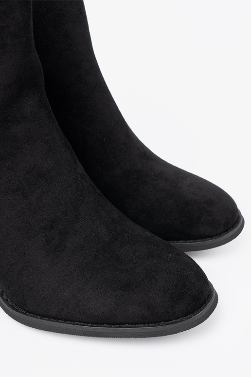 of suede ankle boots black